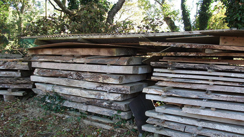 stacking wood